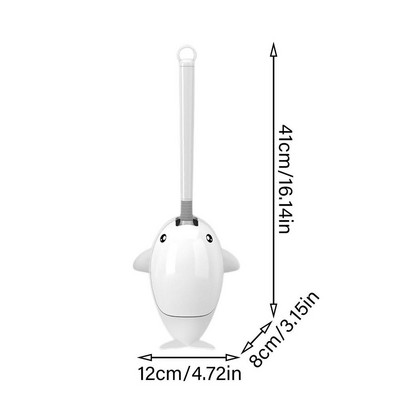 JAUNA Sienas piekarināmā tualetes birste Izliekta tualetes birste Silikona sari grīdai ar garu rokturi. Vannas istabas tīrīšanas piederumi