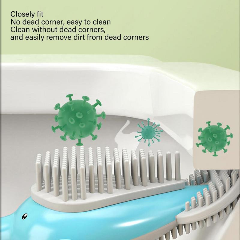 JAUNA Sienas piekarināmā tualetes birste Izliekta tualetes birste Silikona sari grīdai ar garu rokturi. Vannas istabas tīrīšanas piederumi