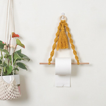 Σκανδιναβικό στυλ Χειροποίητη χάρτινη κρεμάστρα για πετσέτες βαμβακερή κλωστή Βάση για πετσέτες Home Hotel Δημιουργική θήκη χαρτιού υγείας Βάση ρολό χαρτί