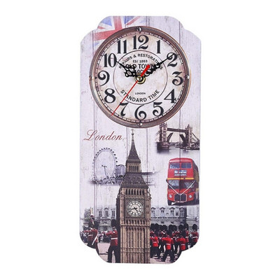 Eiropas retro sienas pulksteņa piekarināms pulkstenis kopmītņu tipa dzīvojamās istabas dekors