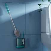 1 komplekts Moderna vannas istabas birste, mitrumizturīga, ātri nožūstoša, spēcīga dekontaminācija pie sienas stiprināma tualetes poda dubultā birste ar turētāju komplektu