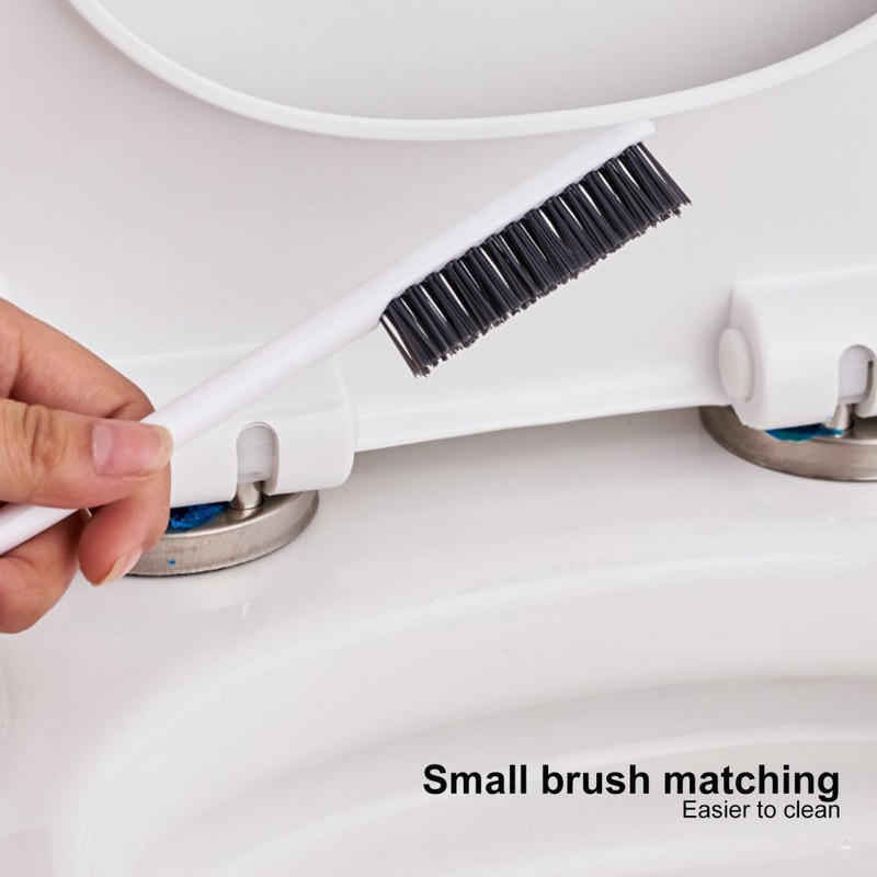 1 komplekts Moderna vannas istabas birste, mitrumizturīga, ātri nožūstoša, spēcīga dekontaminācija pie sienas stiprināma tualetes poda dubultā birste ar turētāju komplektu