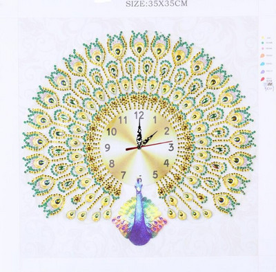 Ρολόι τοίχου DIY Ζωγραφική με διαμάντια Πλήρες τρυπάνια σε ειδικό σχήμα Κέντημα Ρολόι τοίχου Κέντημα Λουλούδι Πεταλούδα Ρολόι Σταυροβελονιά