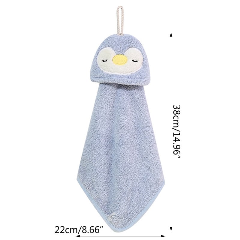 Ručnik za ruke sa slatkim crtanim životinjama Mekana upijajuća tkanina Ručnik za suđe Viseći ručnik za kupanje za djecu Dječja soba Kuhinja Kupaonica