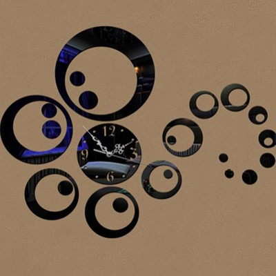 Apļi 3D sienas pulksteņi Pulksteņi Uzlīmes Uzlīmes Mājas istabu DIY dekori