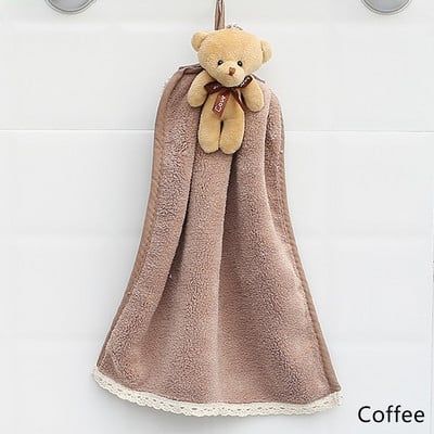 Cartoon Bear Wipe Ručnik za ruke Mekani zgusnuti koraljni flis Super upijajući brzo sušeći frotirni ručnici za kuhinju i kupaonicu