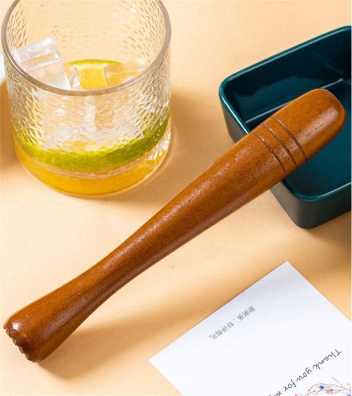 Medienos vyno įrankiai Ledo kokteilis, susukamas vaisius, grūstuvėlis, grūstuvėlis, susmulkintas ledo plaktukas, įrankiai