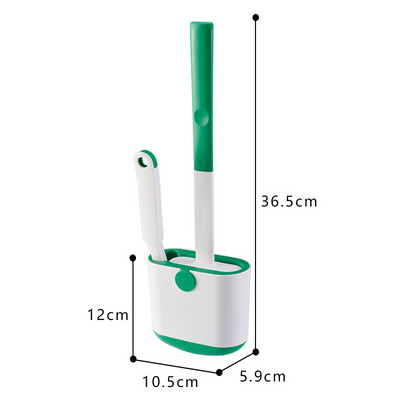 Set četki za WC školjku Zidna četka za WC školjku s držačem za odvod Silikonska ravna glava Fleksibilna četka za čišćenje s mekim čekinjama