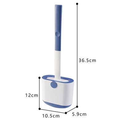Set četki za WC školjku Zidna četka za WC školjku s držačem za odvod Silikonska ravna glava Fleksibilna četka za čišćenje s mekim čekinjama