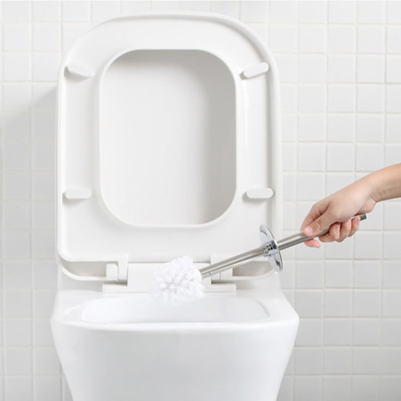 WC četka Mekana čekinja Zidni set držača WC četke za kupaonicu Čisti alat Izdržljiva termoplastična gumena kutna četka