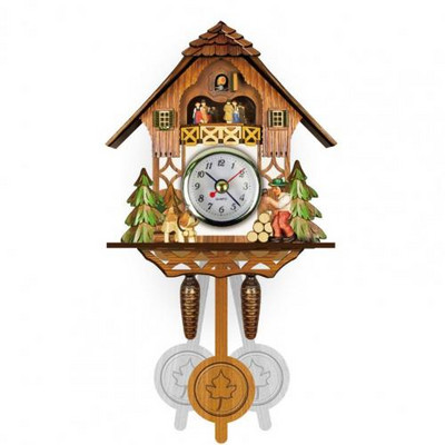 Drveni zidni sat Precizan dekorativni nordijski stil Antikni viseći alarm Drveni zidni sat Dekoracija doma za dnevnu sobu