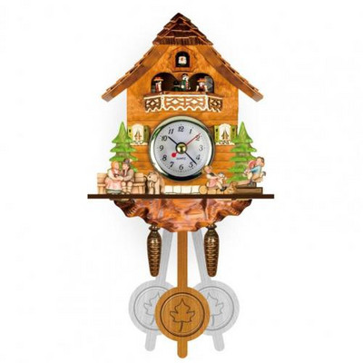 Drveni zidni sat Precizan dekorativni nordijski stil Antikni viseći alarm Drveni zidni sat Dekoracija doma za dnevnu sobu