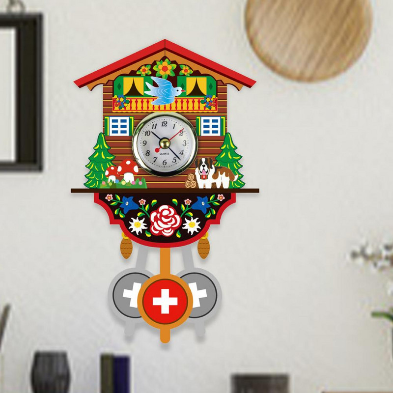 Drveni zidni sat Precizan dekorativni nordijski stil Antikni viseći alarm Drveni zidni sat Dekoracija doma za dnevnu sobu