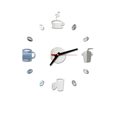 3D akrilna zidna naljepnica s efektom zrcala DIY zidni sat Mural Decal Dekoracija kućne spavaće sobe