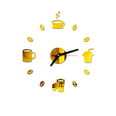 3D akrilna zidna naljepnica s efektom zrcala DIY zidni sat Mural Decal Dekoracija kućne spavaće sobe