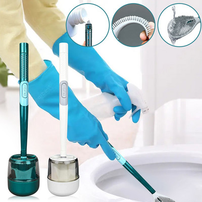 Βούρτσα κεφαλής τουαλέτας σιλικόνης Εργαλείο καθαρισμού γρήγορης αποστράγγισης Βούρτσα καθαρισμού τοίχου ή δαπέδου Αξεσουάρ μπάνιου