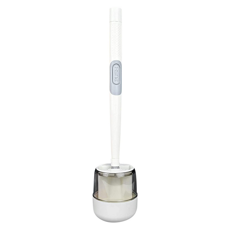 Silikono galvutės tualeto šepetys Greitai nusausinamas valymo įrankis Prie sienos arba ant grindų pastatomas valymo šepetys Vonios kambario priedai