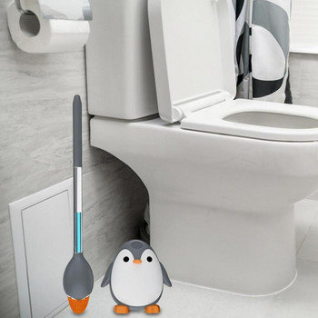 Четка и държач за тоалетна чиния Пингвин Сладка четка за тоалетна Чистилка за тоалетна чиния за баня Четка за тоалетна