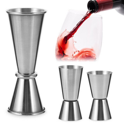 1PC Мерителна чаша от неръждаема стомана Коктейл Шейкър Чаша ual Shot Drink Spirit Measure Jigger Кухненски джаджи Drink Party Bar Tools