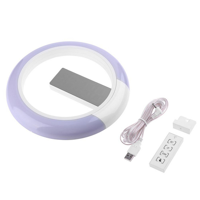 3D LED digitālais sienas pulkstenis, modinātājs, spogulis, dobs pulksteņa galda pulkstenis, 7 krāsu temperatūras nakts gaisma mājas dzīvojamo istabu dekorēšanai