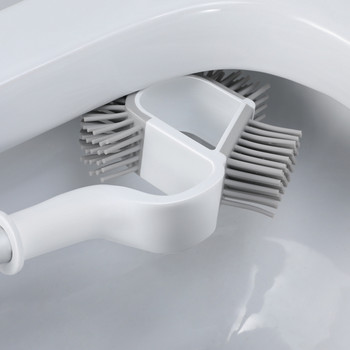 TPR двустранна четка за тоалетна гумена глава Рамка за почистване на втулка за почистване на пода в домакинството Комплект аксесоари за баня