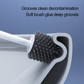 1 set WC četke Izdržljive univerzalne TPR čekinje Kupaonski pribor Četka za WC školjku Četka za čišćenje WC školjke