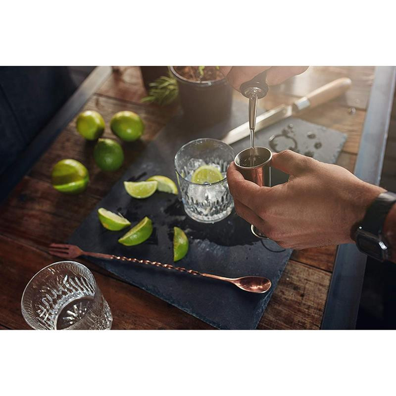 Nerūsējošā tērauda kokteiļu džigger mērīšanas kokteiļu rīks kokteiļu rīks, augļu sulas mudler virtuves ierīces