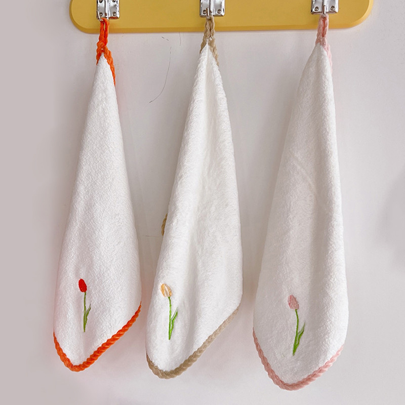 Tulipan izvezen ručnik za lice Vjenčani dar Suvenir Ručnik za pranje Kupaonski mekani brzosušeći ručnik za plažu Rupčić za tulipan