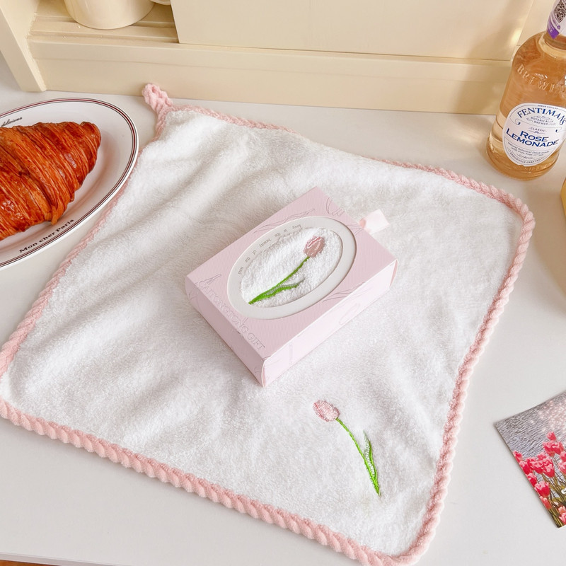 Tulipan izvezen ručnik za lice Vjenčani dar Suvenir Ručnik za pranje Kupaonski mekani brzosušeći ručnik za plažu Rupčić za tulipan