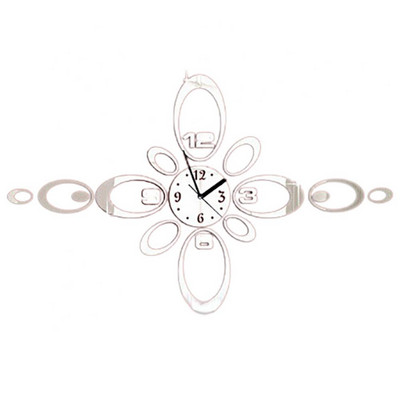 Moderna velika DIY ovalna zrcalna površina zidne umjetničke naljepnice sa satom Poklon za uređenje doma