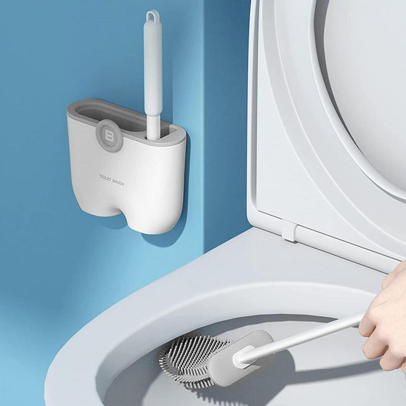 Set četke i držača za WC školjku, pribor za čišćenje i držač četke za WC školjku s 2 četke za čišćenje kupaonice