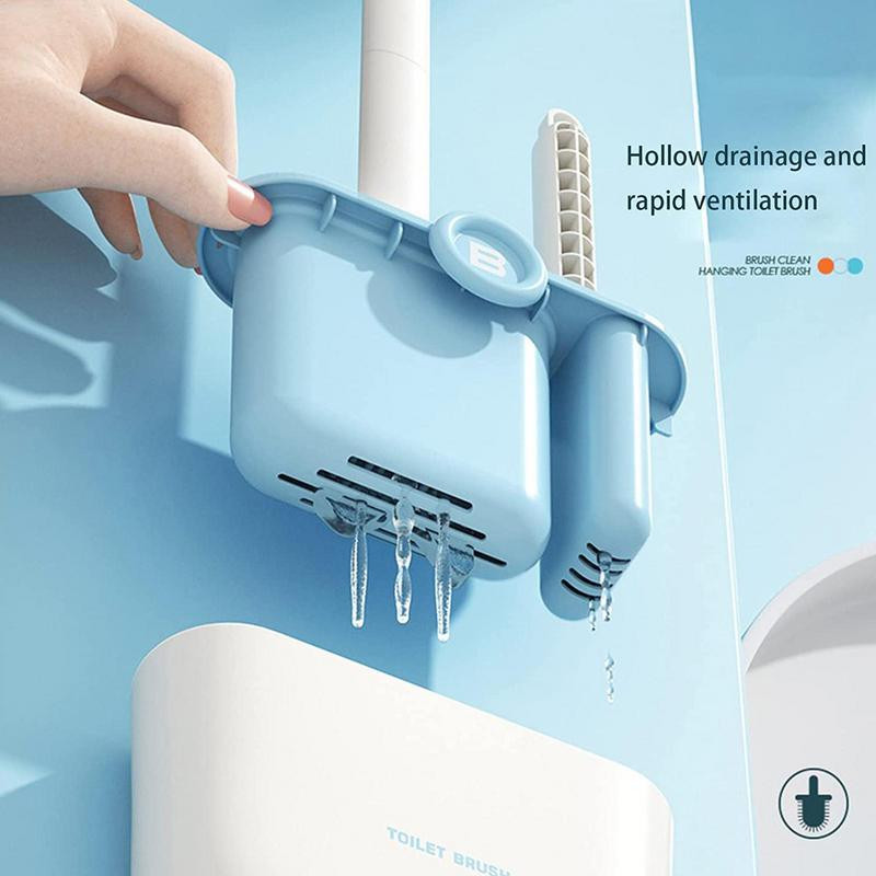 Set četke i držača za WC školjku, pribor za čišćenje i držač četke za WC školjku s 2 četke za čišćenje kupaonice