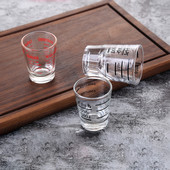 Ceașă de măsurare din sticlă de 45 ml Instrument de băutură Cupă cu uncie Jigger Bar Pahar de cocktail mixt Bol de măsurare pentru ceașcă de cafea espresso rezistentă la căldură