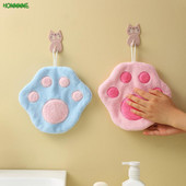 Minkštas rankų rankšluostis, mikropluoštas, puikiai sugerianti, greitai džiūstanti kempinė, pliušinė servetėlė Nosinaitė virtuvės vonios kambario kilpiniai plaukų rankšluosčiai