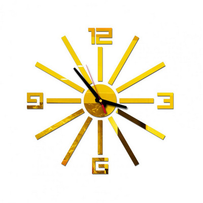 Naljepnica Sat Modni Umjetnički sat s efektom zrcala Precizan zidni sat Kreativna naljepnica Zidni sat Uređenje doma