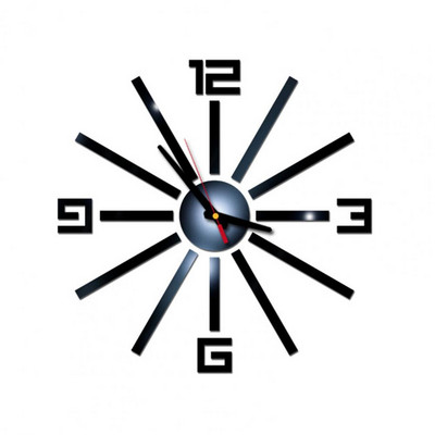 Naljepnica Sat Modni Umjetnički sat s efektom zrcala Precizan zidni sat Kreativna naljepnica Zidni sat Uređenje doma