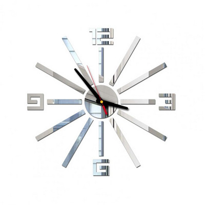 Naljepnica Sat Modni Umjetnički sat s efektom zrcala Precizan zidni sat Kreativna naljepnica Zidni sat Uređenje doma