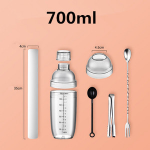 Plastikinis Martini kokteilių plaktuvas 350 ml / 530 ml / 700 ml / 1000 ml vyno gėrimų maišytuvas Vyno plaktuvo puodelis gėrimų maišyklė Barware Boston baro įrankis