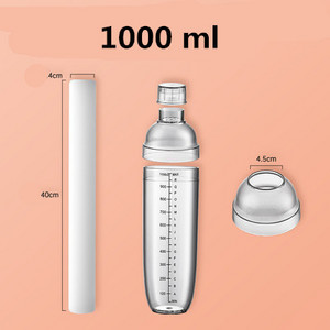 Plastikinis Martini kokteilių plaktuvas 350 ml / 530 ml / 700 ml / 1000 ml vyno gėrimų maišytuvas Vyno plaktuvo puodelis gėrimų maišyklė Barware Boston baro įrankis