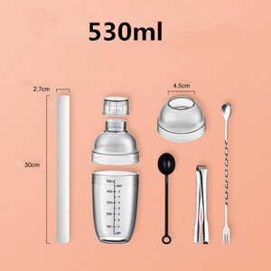 Plastikinis Martini kokteilių plaktuvas 350 ml / 530 ml / 700 ml / 1000 ml vyno gėrimų maišytuvas Vyno plaktuvo puodelis gėrimų maišyklė Barware Boston baro įrankis