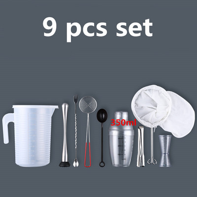 Plastikinis Martini kokteilių plaktuvas 350 ml / 530 ml / 700 ml / 1000 ml vyno gėrimų maišytuvas Vyno plaktuvo puodelis gėrimų maišyklė Barware Boston baro įrankis