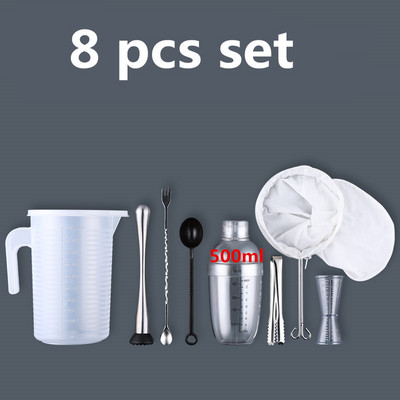 Plastikinis Martini kokteilių plaktuvas 350 ml / 530 ml / 700 ml / 1000 ml vyno gėrimų maišytuvas Vyno plaktuvo puodelis gėrimų maišyklė Barware Boston baro įrankis
