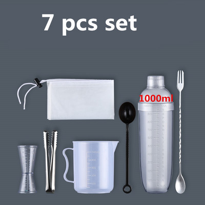 Plastikinis Martini kokteilių plaktuvas 350 ml / 530 ml / 700 ml / 1000 ml vyno gėrimų maišytuvas Vyno plaktuvo puodelis gėrimų maišyklė Barware Boston baro įrankis
