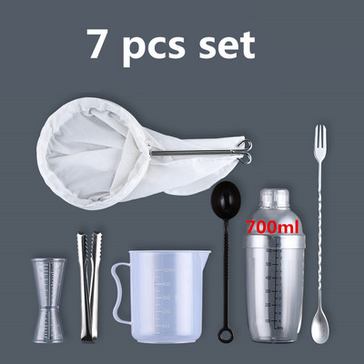 Plastikinis Martini kokteilių plaktuvas 350 ml / 530 ml / 700 ml / 1000 ml vyno gėrimų maišytuvas Vyno plaktuvo puodelis gėrimų maišyklė Barware Boston baro įrankis