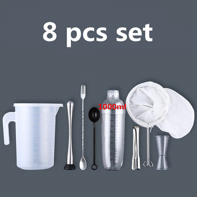 Plastikinis Martini kokteilių plaktuvas 350 ml / 530 ml / 700 ml / 1000 ml vyno gėrimų maišytuvas Vyno plaktuvo puodelis gėrimų maišyklė Barware Boston baro įrankis