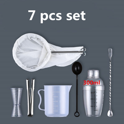 Plastikinis Martini kokteilių plaktuvas 350 ml / 530 ml / 700 ml / 1000 ml vyno gėrimų maišytuvas Vyno plaktuvo puodelis gėrimų maišyklė Barware Boston baro įrankis