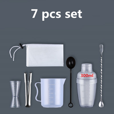 Plastikinis Martini kokteilių plaktuvas 350 ml / 530 ml / 700 ml / 1000 ml vyno gėrimų maišytuvas Vyno plaktuvo puodelis gėrimų maišyklė Barware Boston baro įrankis