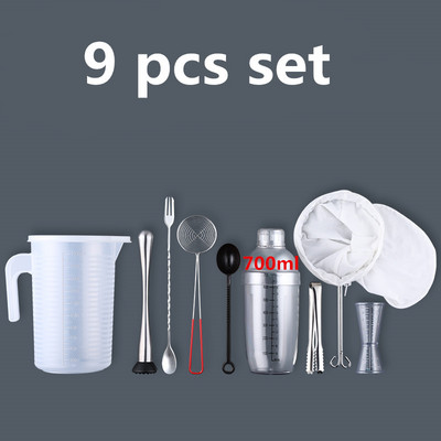 Plastikinis Martini kokteilių plaktuvas 350 ml / 530 ml / 700 ml / 1000 ml vyno gėrimų maišytuvas Vyno plaktuvo puodelis gėrimų maišyklė Barware Boston baro įrankis