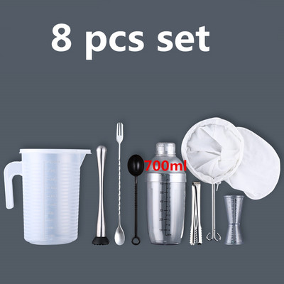 Plastikinis Martini kokteilių plaktuvas 350 ml / 530 ml / 700 ml / 1000 ml vyno gėrimų maišytuvas Vyno plaktuvo puodelis gėrimų maišyklė Barware Boston baro įrankis