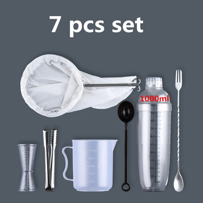 Plastikinis Martini kokteilių plaktuvas 350 ml / 530 ml / 700 ml / 1000 ml vyno gėrimų maišytuvas Vyno plaktuvo puodelis gėrimų maišyklė Barware Boston baro įrankis